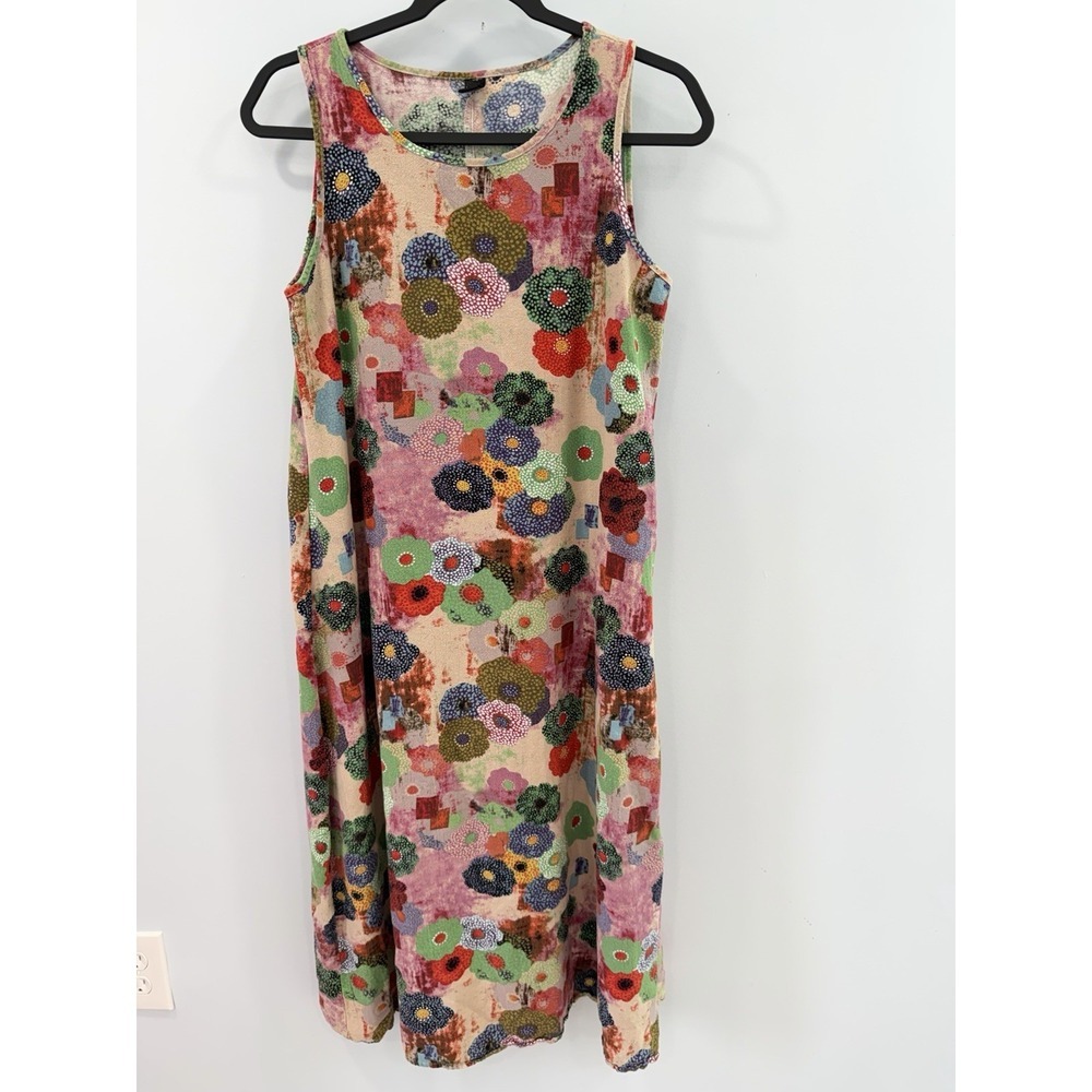 Emery Rose Women's Floral Tunic Maxi Dress M Abstract Boho Maximalist - Picture 7 of 11